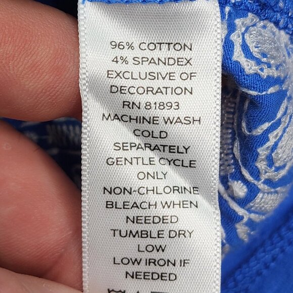 Vintage C Wonder Midi T Shirt Dress Women's Medium Blue V Neck Embroidered - Picture 5 of 11